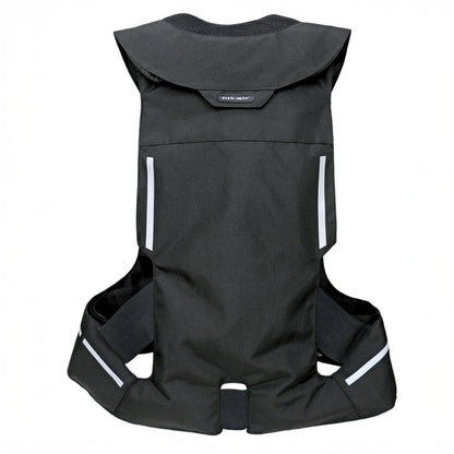 The backside of the ST wearable safety vest on a white background.