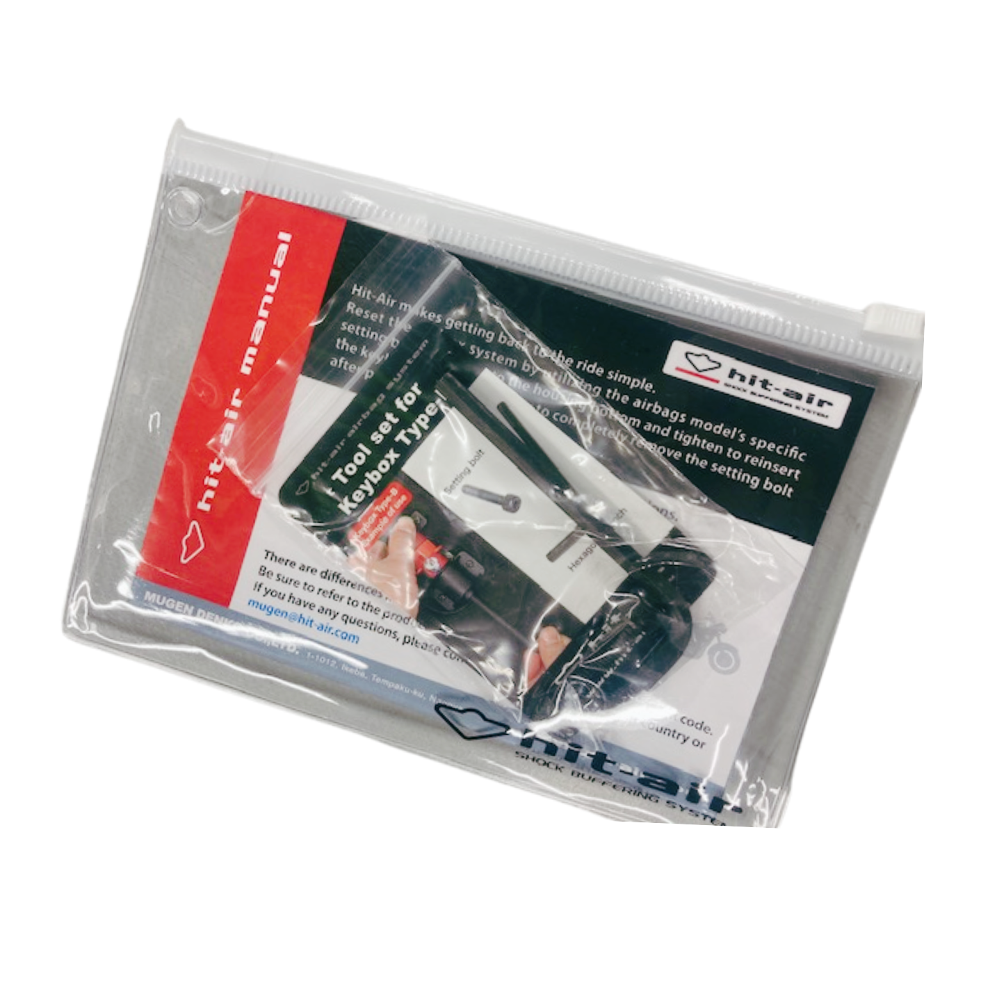 The tool kit comes with a specific setting bolt and Allen wrench along with a QR card for directions.