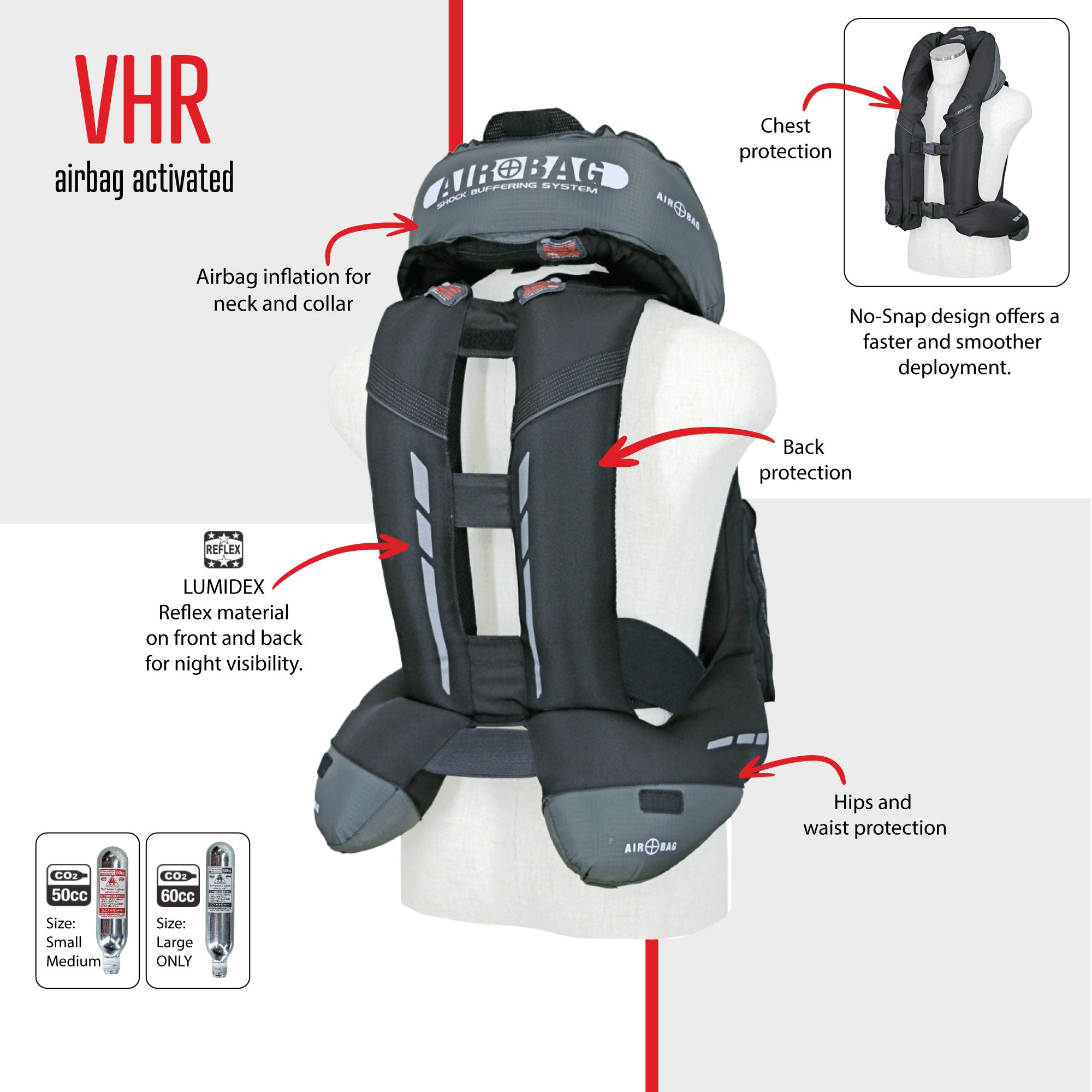 VHR Airbag Vest - Hit-Air Maximum Protection | Slim Fit & Ultra