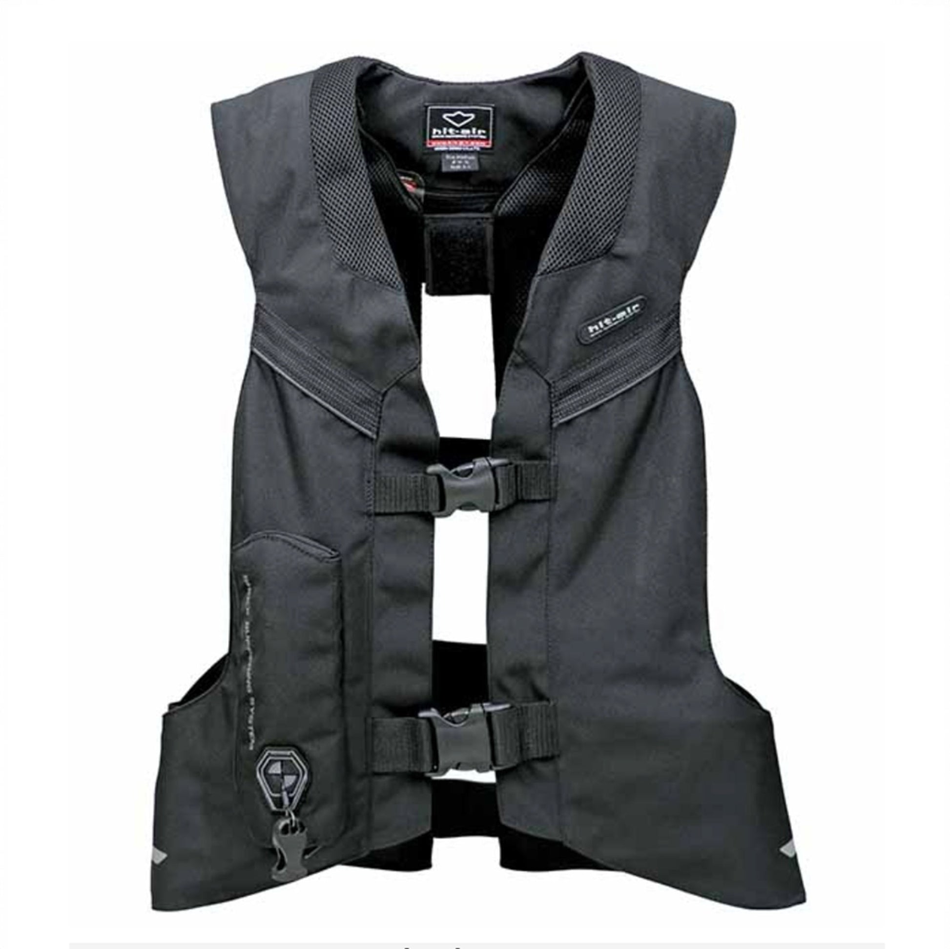 A white background featuring the Hit Air VHR inflatable airbag vest, front side.