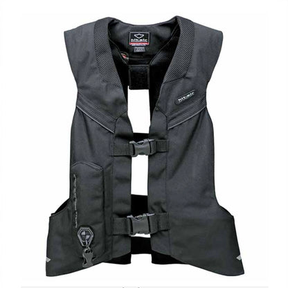 A white background featuring the Hit Air VHR inflatable airbag vest, front side.
